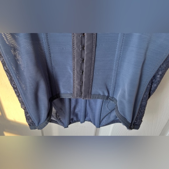 UO Out From Under Modern Love Lace Corset in Slate Blue - Picture 9 of 16